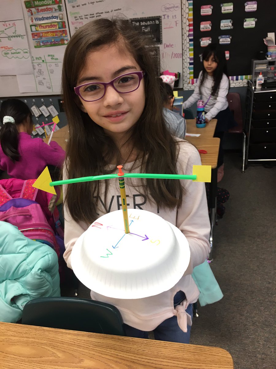 kdpaxson's tweet photo. As weather scientists, we created our own weather vanes to measure the direction of wind. https://t.co/NbrbClxfDW
