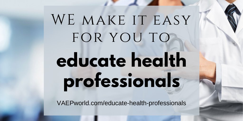 VAEPinfo's tweet photo. Believe it or not doctors and nurses are actually advising their patients to continue smoking and not use tobacco harm reduction, vaping.

Evidently, they don't know what they are talking about.

YOU can educate them and it's so simple!

https://t.co/8jhqZisSAF https://t.co/OCUpD6X9gp