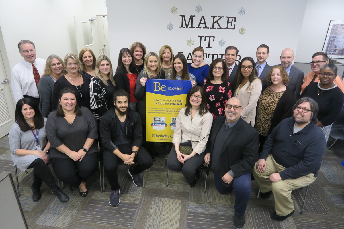 BerkeleyCollege's tweet image. Our Berkeley College Online team celebrates being recognized by U.S. News &amp;amp; World Report for a seventh consecutive year. Thank you for all you do to help our students succeed! #BestOnlinePrograms