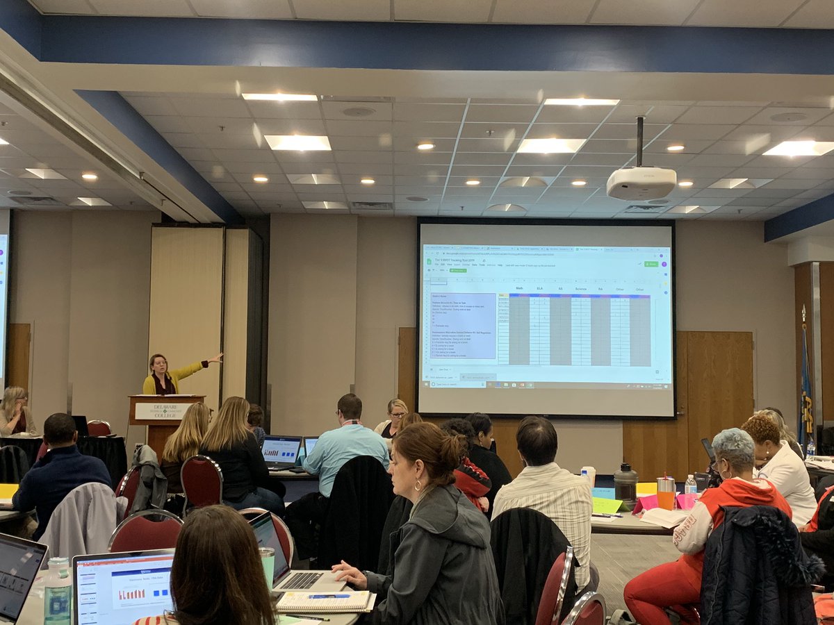 atraversDE's tweet photo. Today 10 teams gathered for a mtg of the #DESpecEdPLN, chose learning sessions based on school vision&needs, shared resources, experiences, & ideas. Each left w/targeted commitments for the future of #SpecEd in their school/district. @UD_DASL @UDCDS @spedlawblog @Inclusion_Coach https://t.co/Izg9IcL1R3