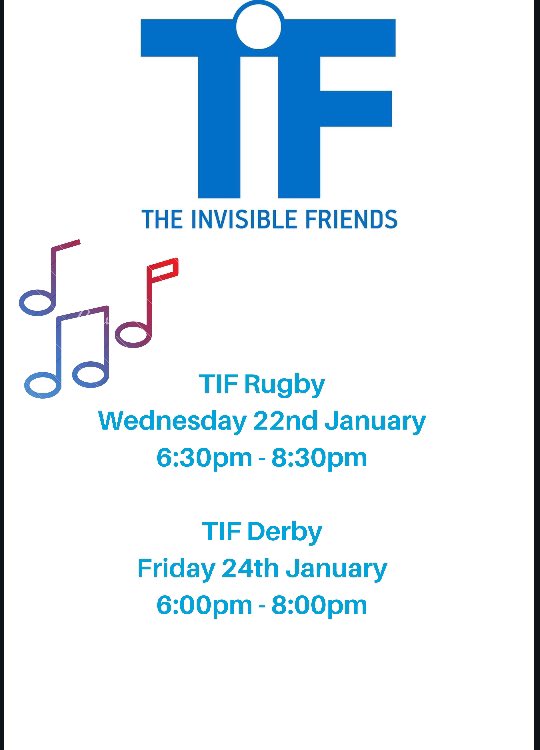 The Invisible Friends Derby &amp; Rugby are some excited about starting back at rehearsals in a few weeks time for the very first time this year AND this decade. What will it bring for TIF? More success and incredible achievements! 💙