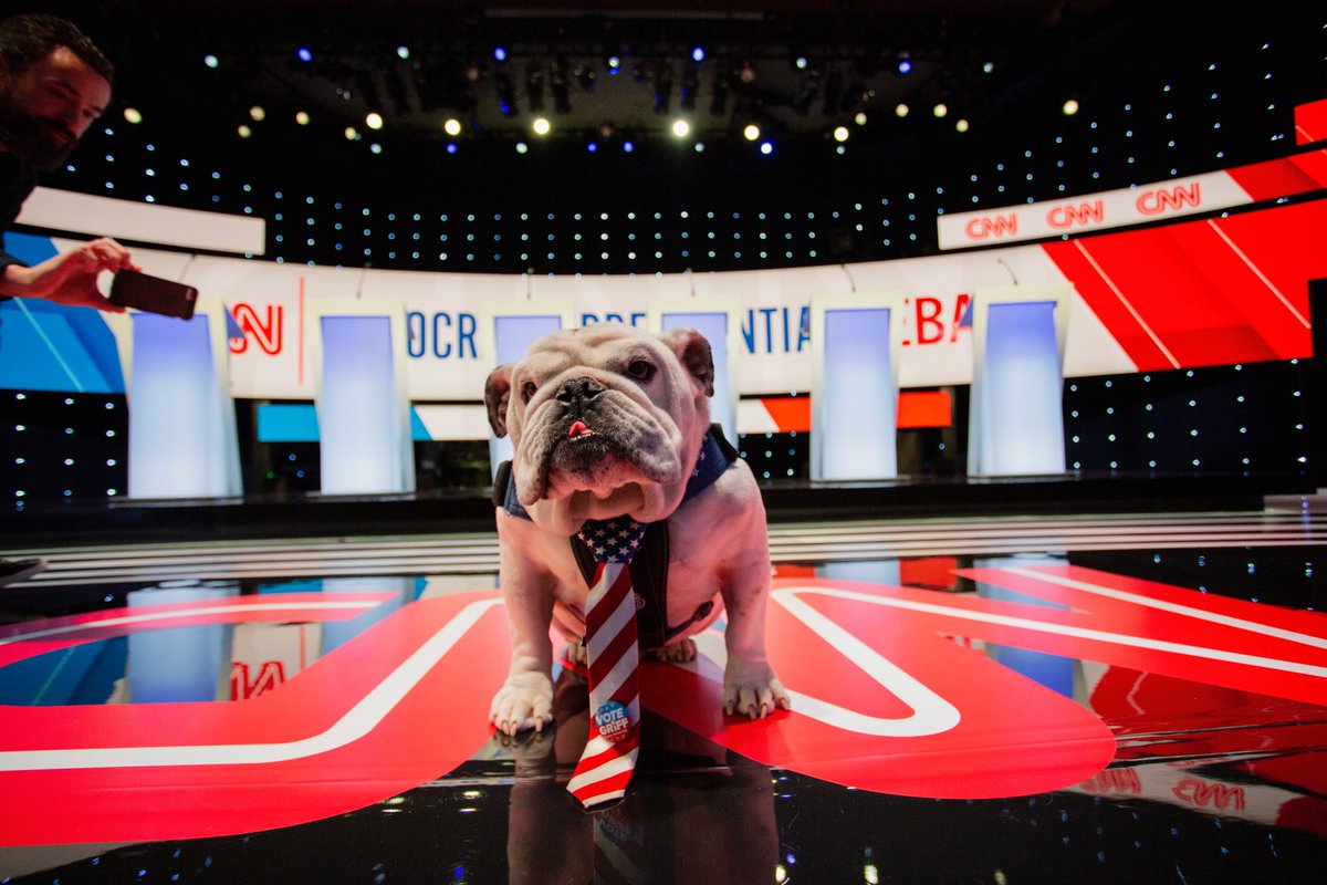 DrakeUniversity's tweet photo. It's @DrakeUGriff! The real MVP of the #DemDebate. #iacaucus #VoteGriff2020
(2/2) https://t.co/skDryqzcXs