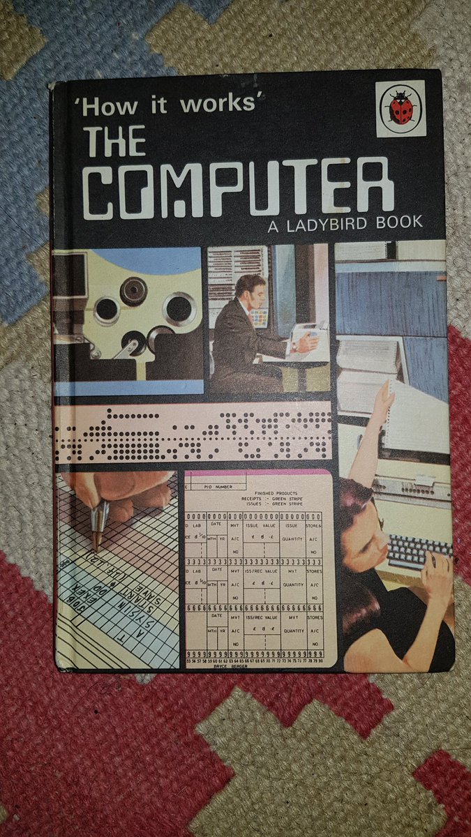 peaf's tweet photo. Ladybird 'How it works : The Computer', a present from @drfrankiep Not sure if it teaches computers or history, but it is a fascinating read https://t.co/w25ZATOm3l