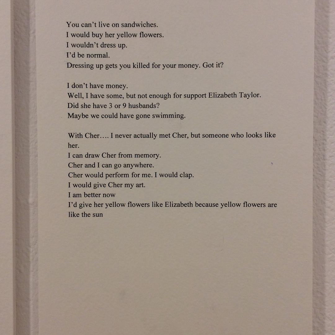 creativityxplrd's tweet photo. #ThomasPringle writes true stories, tall tales, personal essays & poetics fictions all in one. A dedicated hallway installation in the #ThomasPringleLadiesMan exhibition showcases Pringle’s unique writing style. Come see the show open now through March 5 at CE. #portraits https://t.co/Gx6OZ53AVt