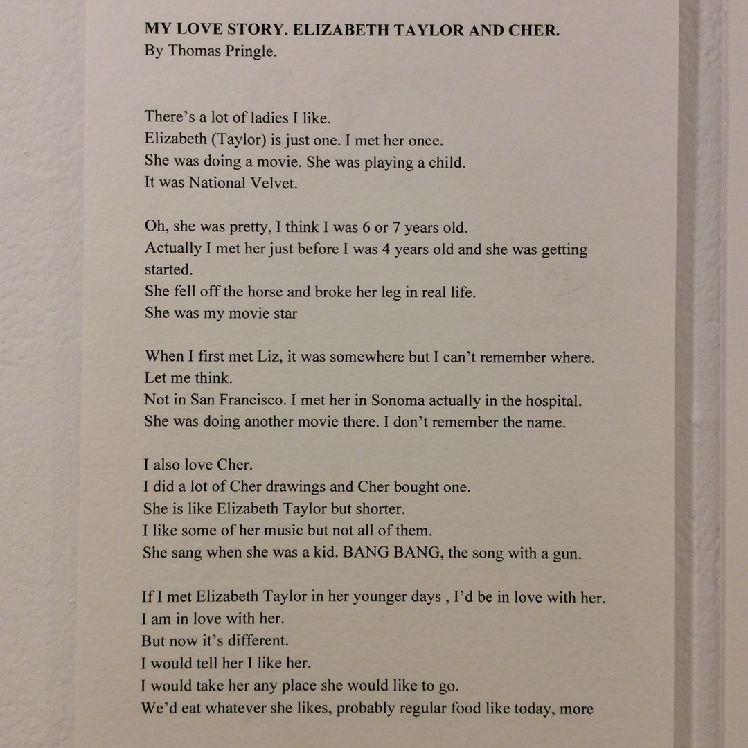 creativityxplrd's tweet photo. #ThomasPringle writes true stories, tall tales, personal essays & poetics fictions all in one. A dedicated hallway installation in the #ThomasPringleLadiesMan exhibition showcases Pringle’s unique writing style. Come see the show open now through March 5 at CE. #portraits https://t.co/Gx6OZ53AVt