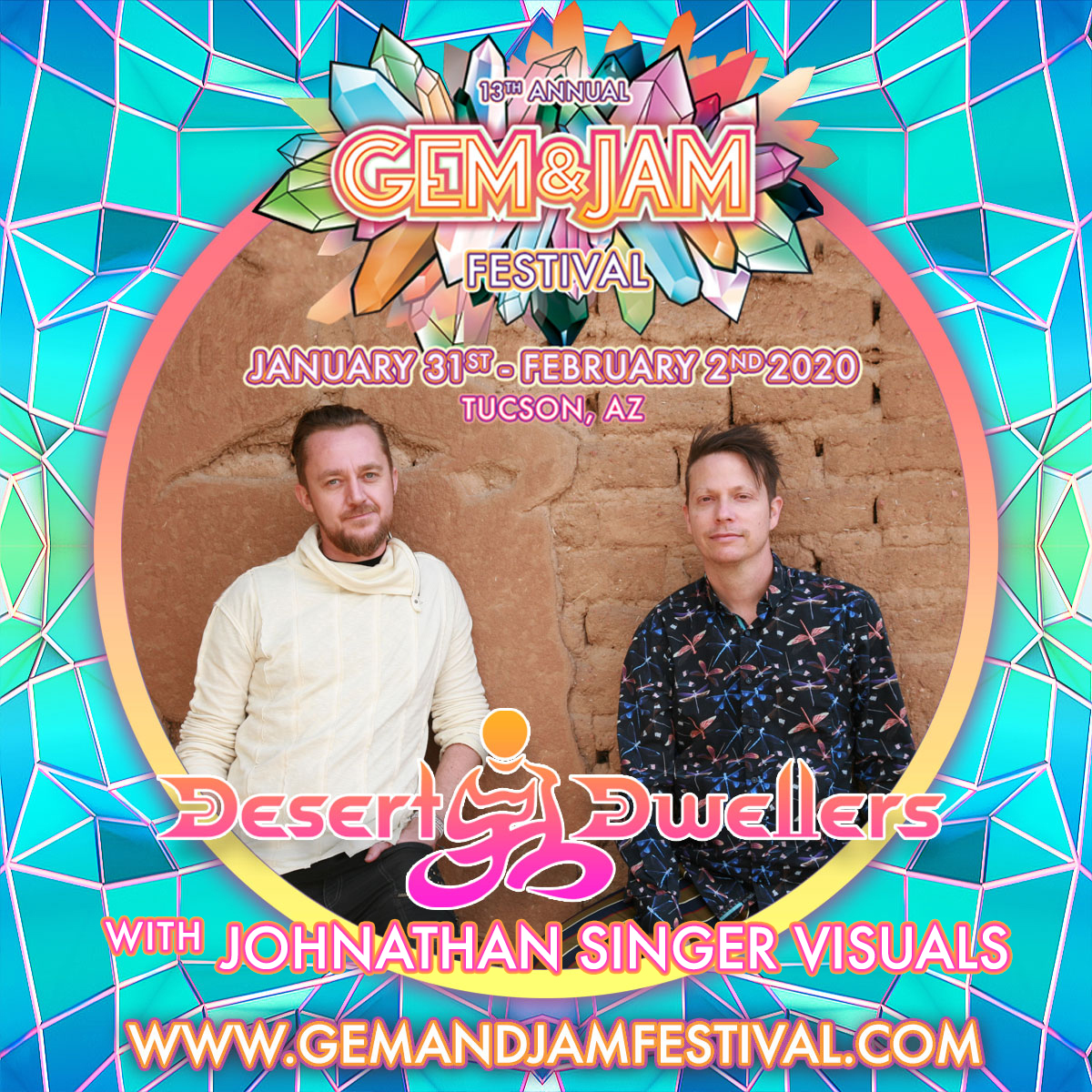 Desert_Dwellers's tweet photo. 💎 💖 So ready for @GemandJamFest!!
We're honored to play this one - with stellar visuals from Johnathan Singer! 👀
Get tickets → https://t.co/baZ5W0ypMQ

#gemandjamfest #desertdwellers https://t.co/4meVJcmJhb