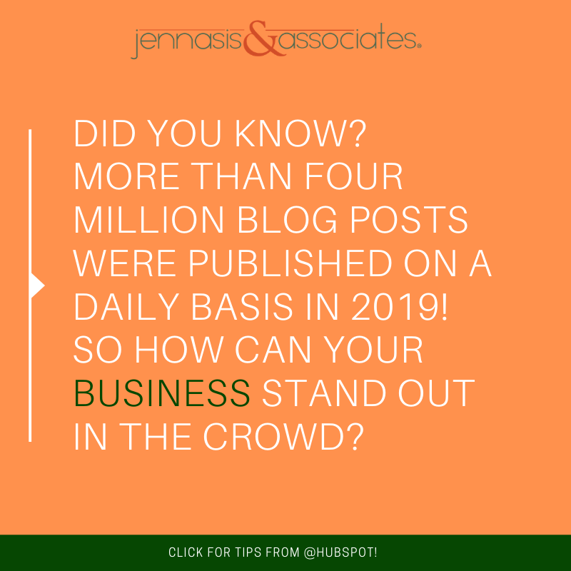 JennasisAssoc's tweet image. Did you know? More than four million blog posts were published on a daily basis in 2019! So how can your business stand out in the crowd? Click for tips from @Hubspot!
buff.ly/2FQ6mxk
#TipTuesday #ContentMarketing #HubspotBlog