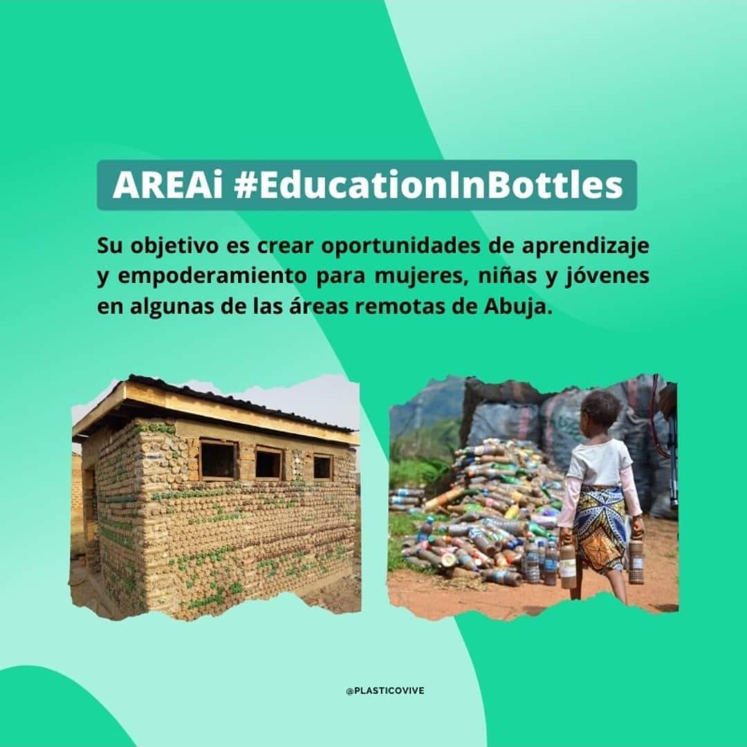 plasticovive's tweet photo. Sabías que...
AREi #educationinbottles
Con 300.000 botellas de plástico se construyen centros de aprendizaje para mujeres y niñas en las comunidades de #Orozo y #Katampe en #Abuja - #NIGERIA. https://t.co/gpfpZDadZK