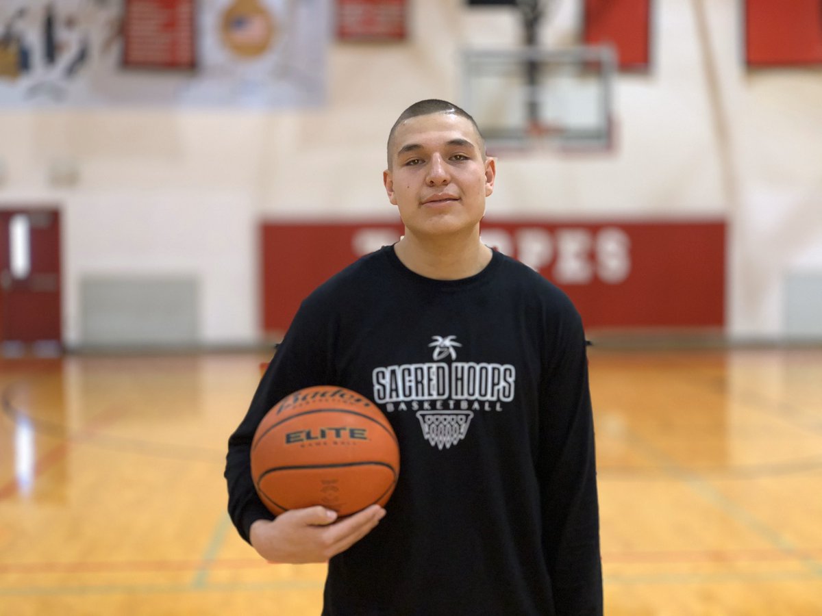 Nate_WekSDPB's tweet photo. Hanging in Pine Ridge today, filming our next basketball feature story on this well deserved young man. 

In a few weeks the whole state will know Charles Schrader Jr’s story. https://t.co/gnCrE6bLUI