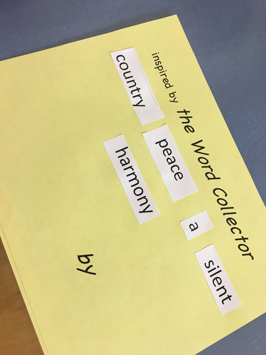 CVISLibrary's tweet photo. @peterhreynolds Jerome's words have flown &amp; landed, much to the delight of our 4th graders. Inspired by The Word Collector. @CVIS17350 https://t.co/2Q1ITxpcvU