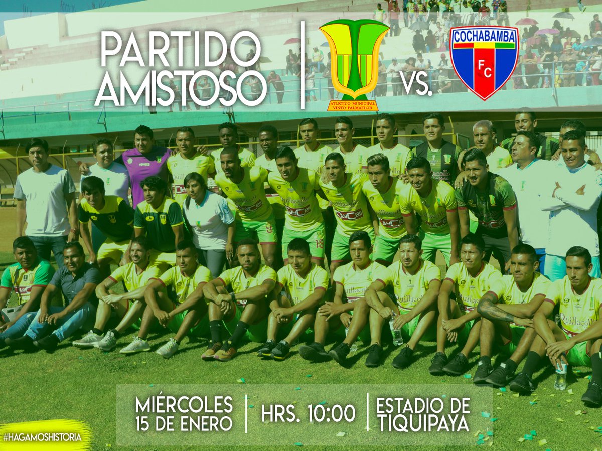 Este miércoles a partir de las 10:00 nuestro equipo disputará un partido amistoso con Cochabamba FC, en el estadio municipal de Tiquipaya.
Ven y apoya a #Palmaflor el ingreso es totalmente gratuito.
#PalmaflorEsQuillacollo