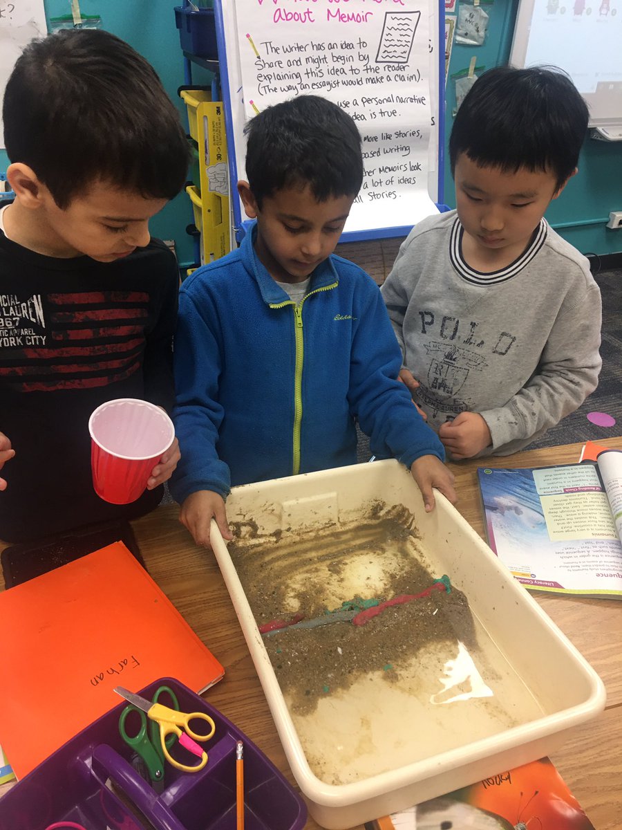 MrsRokosD53's tweet photo. How do you stop the sand from eroding away? Second graders came up with so many solutions to help front load some schema for our new unit! #d53learns https://t.co/AzcOFbM2o3