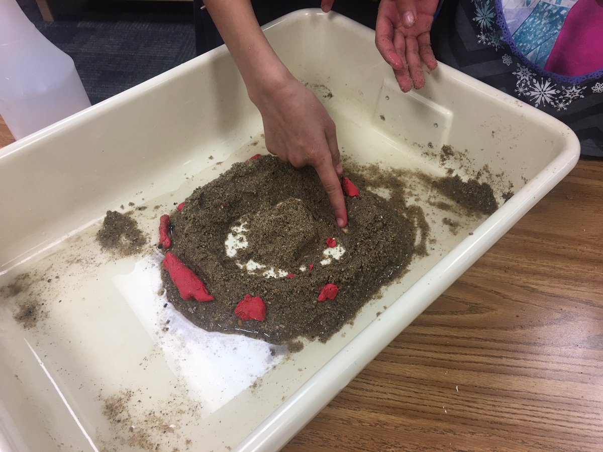 MrsRokosD53's tweet photo. How do you stop the sand from eroding away? Second graders came up with so many solutions to help front load some schema for our new unit! #d53learns https://t.co/AzcOFbM2o3
