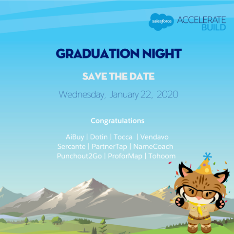 AiBuyio's tweet photo. We're graduating! After completing the #SalesforceAccelerate Build program we are ready to unveil what we've been working on. Join us for our graduation ceremony on January 22. RSVP here https://t.co/xBbbdXDmIE https://t.co/WD1juDEFwd