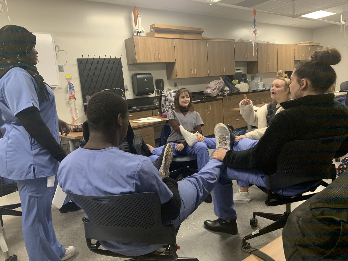 Students calculated the speed of a nerve impulse today using meter sticks, a stop watching, and reaction times from squeezing ankles!