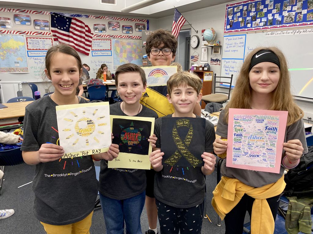 AnthonySchool's tweet photo. Today we are remembering Asher Ray and showing our support for childhood cancer awareness. The Anthony School is so thankful for the impact Asher had on all of us. #TAStudents #TAScommunity #BrooklynProjectFoundation https://t.co/HeppEsFqq7