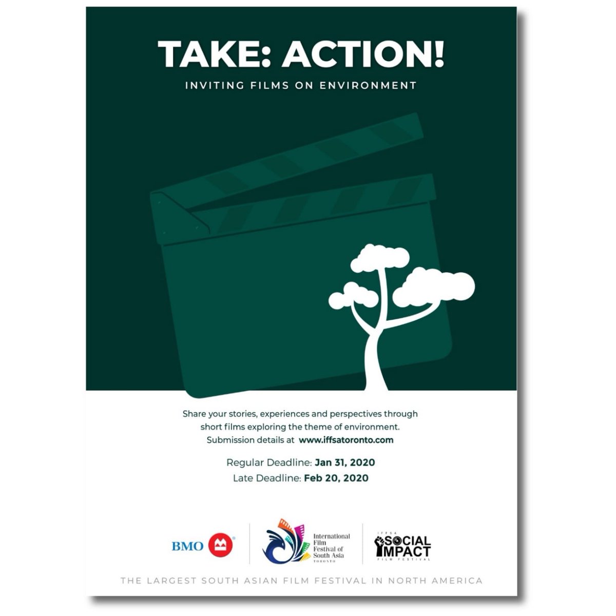 We are still accepting submissions for the <a href="/IFFSAToronto/">IFFSA Toronto</a> 2020 Social Impact Film Festival. Topics include mental health, autism and the environmental impacts. 

iffsatoronto.com