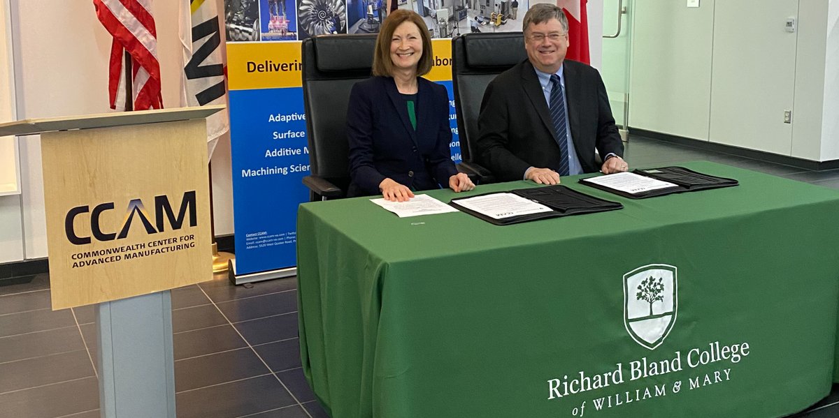 We are confident that our partnership with RBC will create an Advanced Manufacturing Academy that Central VA needs not just for today but for the future of the Advanced Manufacturing industry as a whole says @CCAMVAceo Will Powers w/ Pres. Sydow
RBC/CCAM MOU signing event 1.14.20