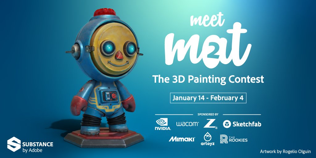 TheRookiesCO's tweet image. The Rookies is a proud sponsor of #MeetMAT2 The 3D painting contest starts now! It’s your time to shine and show your #SubstancePainter texturing skills to the world! Get all the details in the contest page!bit.ly/36Vx6IL