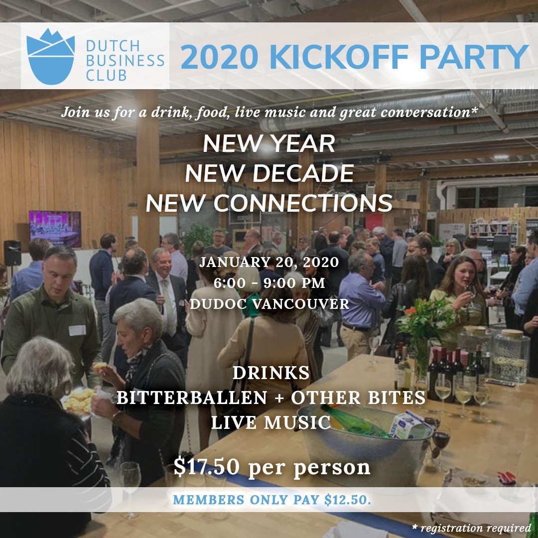 New Year, new connections! Join us for our first event of the year to meet new people that have the potential to make 2020 a success for your business. Tickets can be ordered through the link below.

eventbrite.ca/e/dutch-busine…