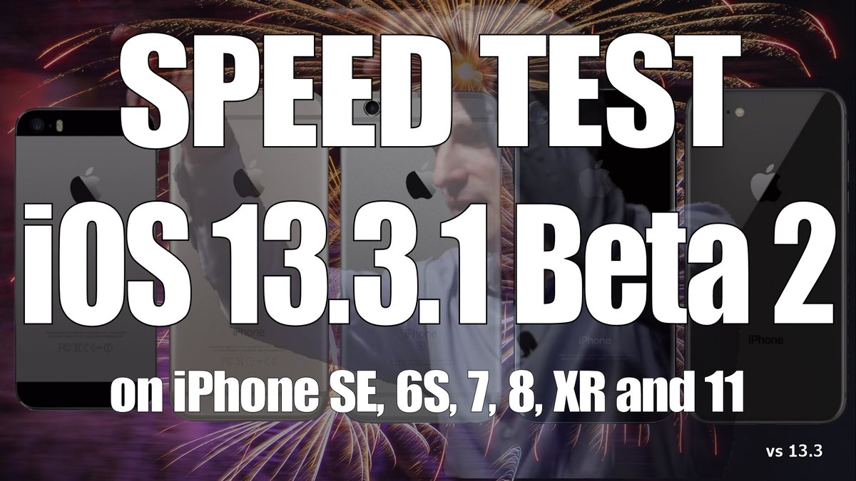 iAppleBytes's tweet image. Speed Test : iOS 13.3.1 Beta 2 vs iOS 13.3 on iPhone SE, 6S, 7, 8, XR and iPhone 11
youtu.be/GBKC7jIwocU
#AppleNews #iOS1331