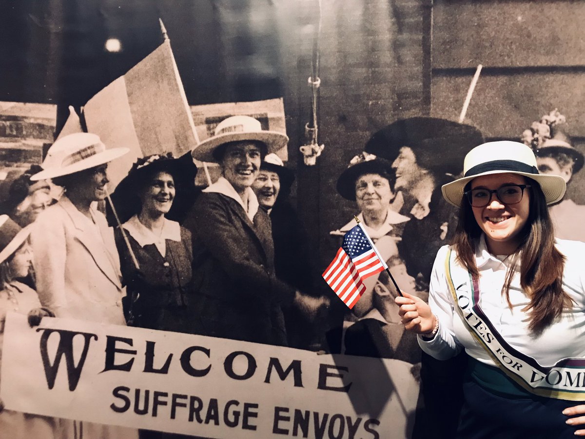 The Vote: Women’s Suffrage Wyoming &amp; Beyond exhibit opens on Thursday, Jan. 16th from 5:30-7:30pm! Here’s our curator dressed as a suffragette! Come by and you can dress up too! #TheVote