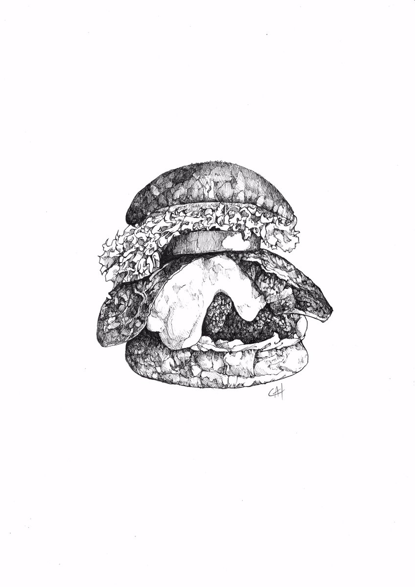 「マヨコーン軍艦とハンバーガーとサンデー? 」|GAI@細密画トライバルのイラスト