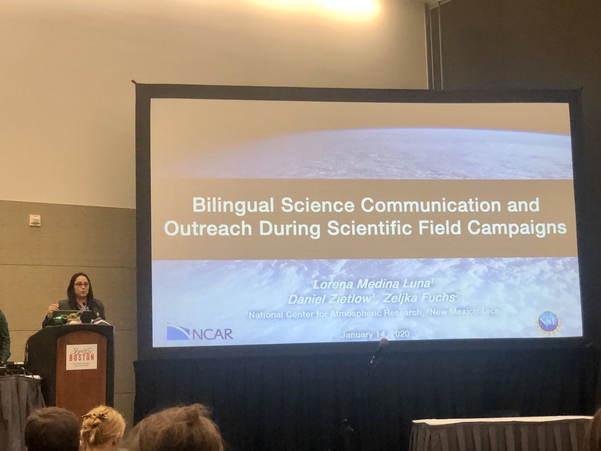 otrec2019's tweet photo. During #AMS100, Lorena Medina Luna presented about her work on bilingual science communication during field campaigns, and shared work from #OTREC2019. 

@NSF_GEO @NCAR_Science @ametsoc @ncareol #NSFfunded #NSFgeo #AMS2020 #NCARexplorer https://t.co/JJu6f6DyeN