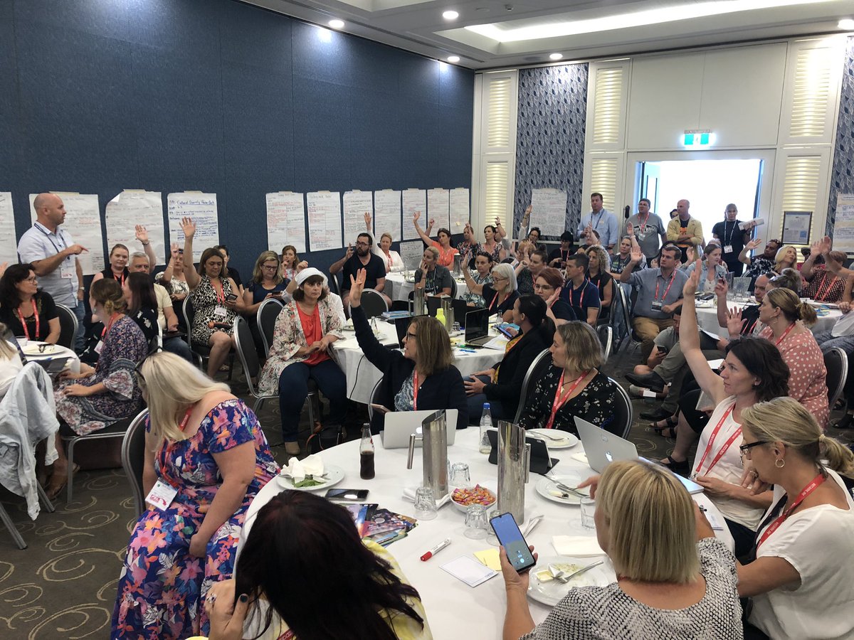 bwileyone's tweet photo. Thanks to all the school leaders from across Australia for joining me at lunch to learn about leadership moves to lead & sustain PBL! So impressed by their passion & commitment to better serve their students! Packed house! #leadershipmatters @i_on_the_Future #PBLworks_downunder https://t.co/ZejtDzKOwT