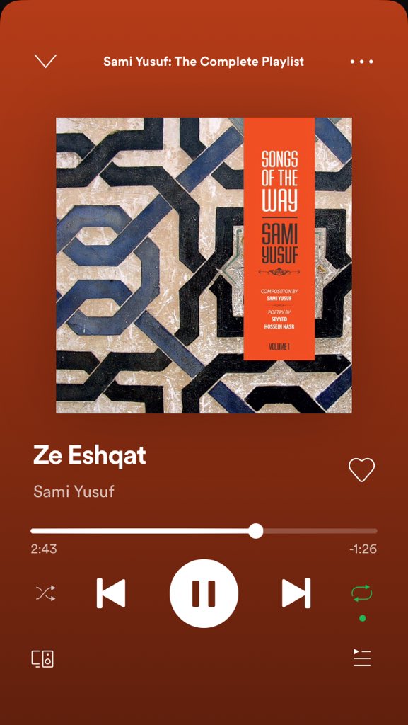 JudyConda's tweet photo. It’s music peaceful eternal blessings on a rainy wednesday morning so perfect and comfortable song👌🏻😉
🎶 Ze Eshqat @SamiYusuf ☪️☁️
:
#SamiYusuf #appreciationpost
#Spiritique #SpirituqueLover #Spirituquer #Sufi #SufiMusic #PerfectMorning https://t.co/66ecgHR4C7