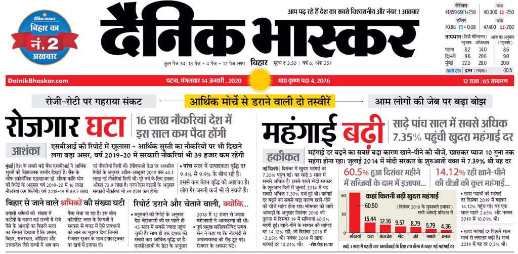 laluprasadrjd's tweet photo. रोज़गार घटा महंगाई बढ़ी
प्यार घटा नफ़रत बढ़ी
संस्थान घटे समस्याएँ बढ़ीं 
सुरक्षा घटी हत्याएँ बढ़ी
आज़ादी घटी तानाशाही बढ़ी
सच घटा झूठी वाहवाही बढ़ी
अच्छाई घटी बुराई बढ़ी
रिपोर्टिंग घटी दलाली बढ़ी
विकास घटा विनाश बढ़ा
ईमान घटा बेईमानी बढ़ी
काम घटा बेरोज़गारी बढ़ी https://t.co/49sMzzD8Zi