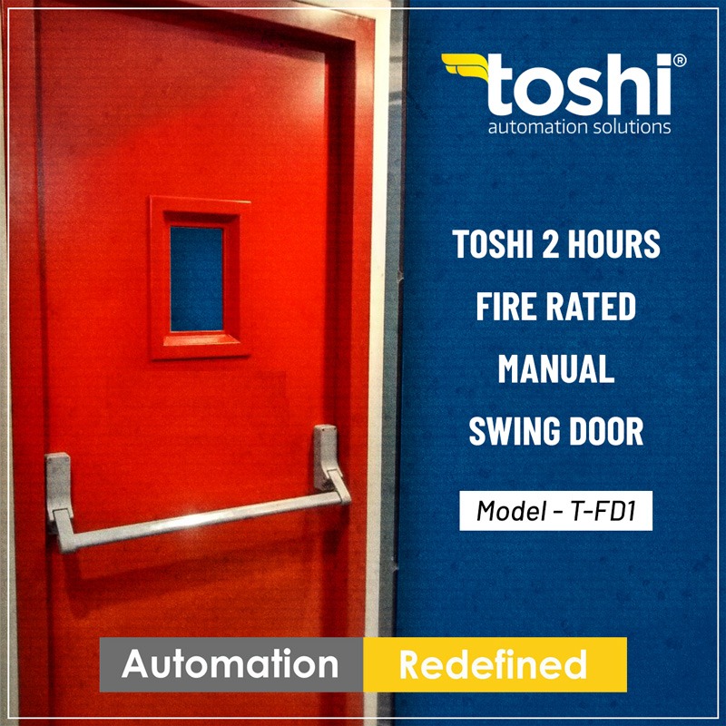 toshiautomation's tweet image. #ToshiAutomationSolutions brings to you the best Fire Rated #ManualSwingDoor. These doors form an important part of a passive #fireprotectionsystem and allow people to exit quickly during any fire emergencies.
#toshiautomation #automationredefined #commercialautomation #safety