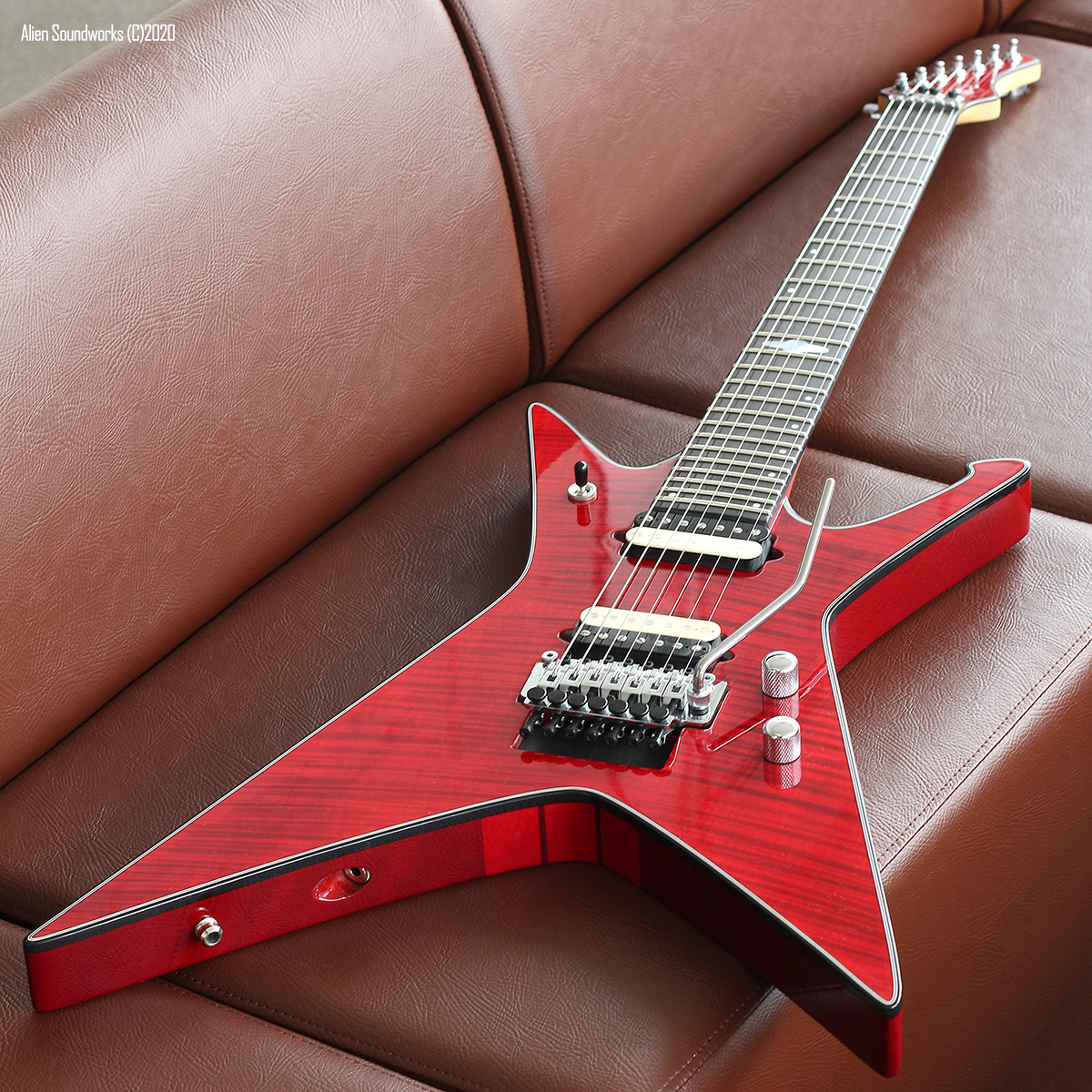 AlienSoundworks's tweet photo. ★★★ Alien Soundworks Hurricane7 FR ★★★
Bare Knuckle Pickups Aftermath in Reversed Zebra
Through-neck, flame maple top, Original Floyd Rose tremolo system. #hurricane7 #aliensoundworks https://t.co/QgbEfWxpwj