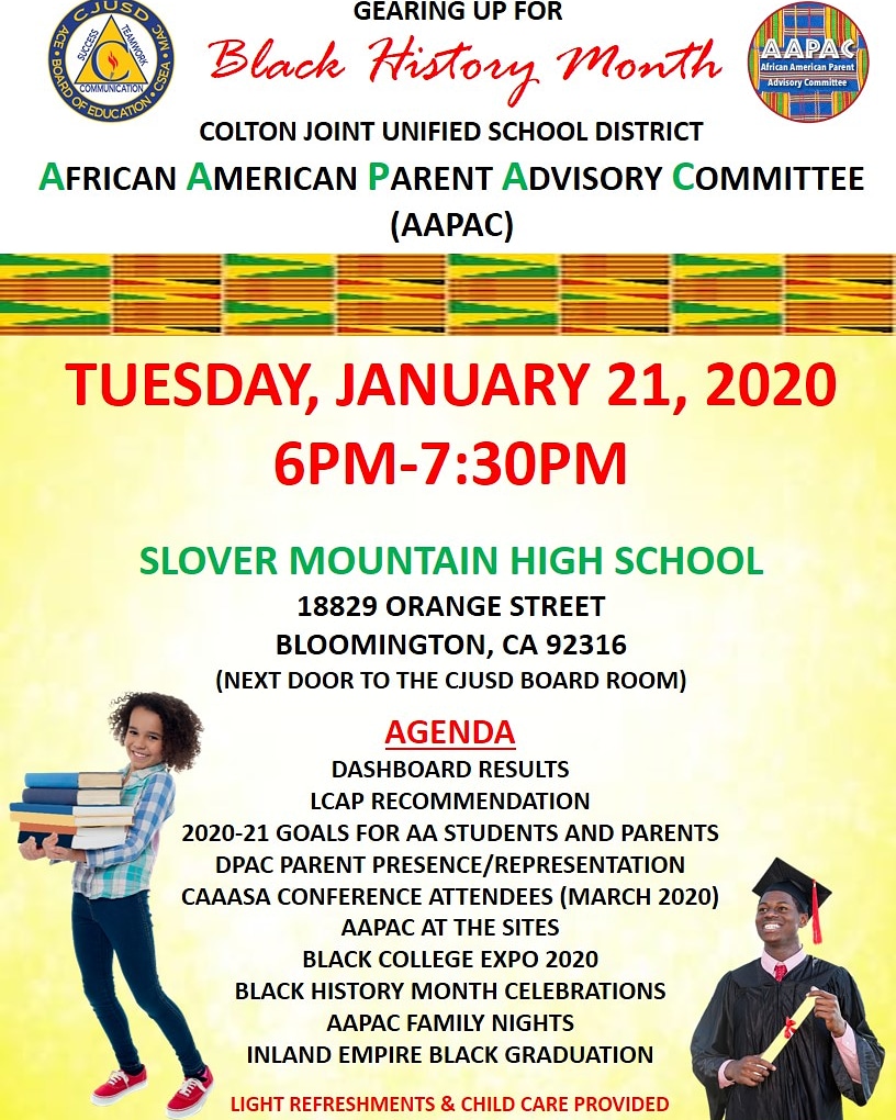 Join us for our #CJUSD AAPAC Meeting as we discuss upcoming events, opportunities, and data. #bettertogether #collectivevision @coltonjusd @DrFrankMiranda @cjusdesd @esd712 @MooneyEdD @amanda_corridan @CJUSDStudentSvc