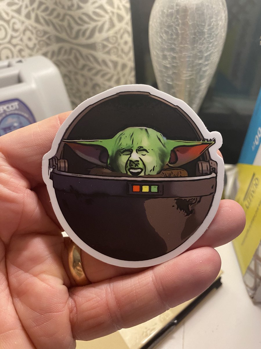 WeenphisherArt's tweet photo. Treyby Yoda sticker at https://t.co/ThhhJWJuQK #Phish #Stickers #wook #weenphisher #BabyYoda #treyanastasio https://t.co/au5BQzn5z3