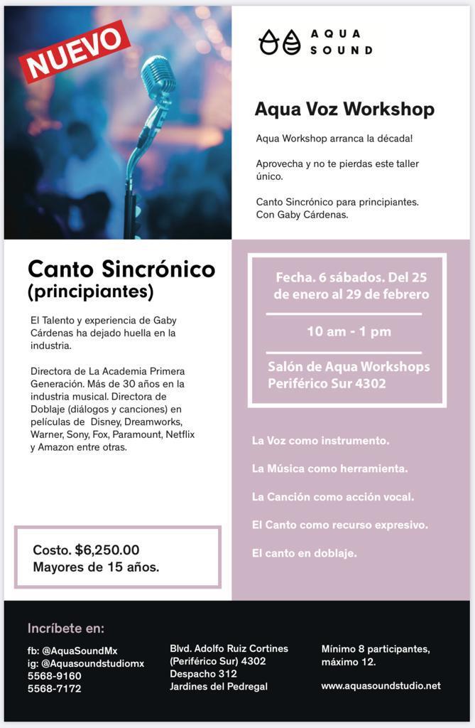 VICTORUGARTE1's tweet photo. Hola,amigos ,si están buscando un buen curso de canto sincrónico ,este anuncio es para uds. impartido por la gran maestra Gaby Cárdenas en @AquaSoundMx 
CDMX https://t.co/f2wVSZX6YV