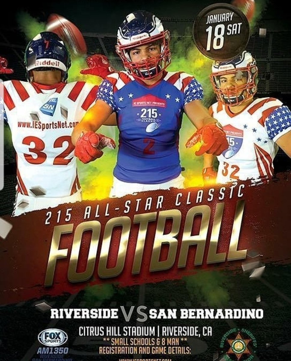 rubenribera2020's tweet photo. Thankful to be picked to play the 215 All Star Classic game. Come support me in one more high school game!! This Saturday @ Citrus Hill stadium in Perris @ 5 pm
#AllStar #OneMoreTime #AgainstAllOdds #SeniorSzn #HighSchoolFootball #ProWayOrNoWay @IESportsNet @prowaytraining https://t.co/udACeZGtqM