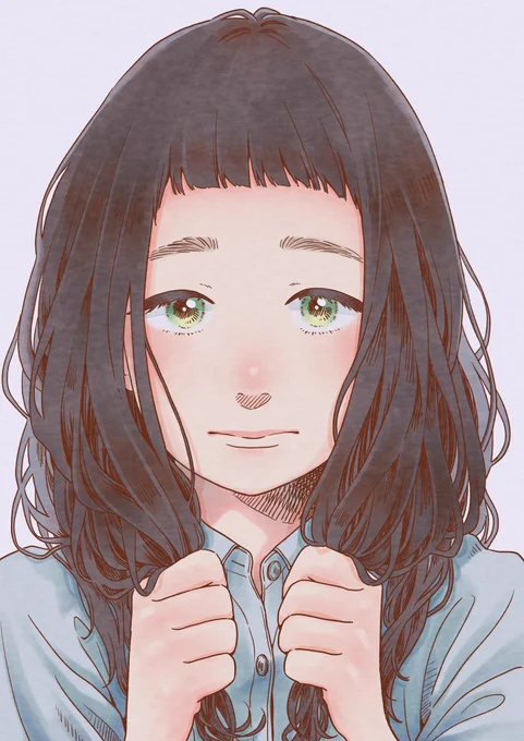 色塗り練習!
両片思いの藍沢ちゃん。 