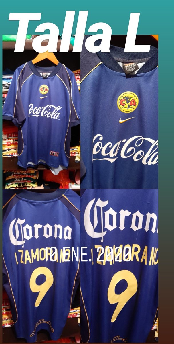 KensCalifas's tweet photo. Talla L $990 
#zamorano
#clubamérica 
#AZULKREMA https://t.co/Y59xqaIsoO