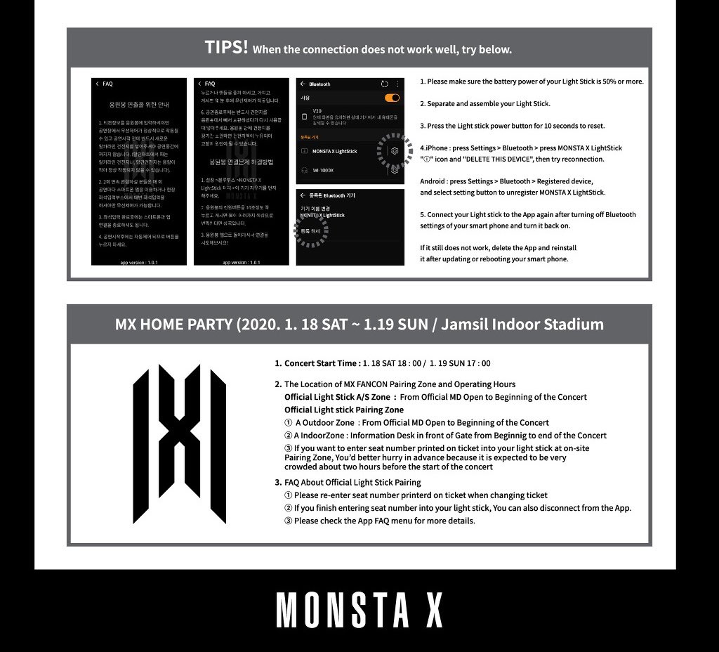 _IneffableYoo's tweet photo. Our Monsta X lightsticks are getting an app! 🤞🏽SS will bring the technology on the entire World Tour! 

Here’s a clearer English version of the instructions! https://t.co/gMaU2CI57A