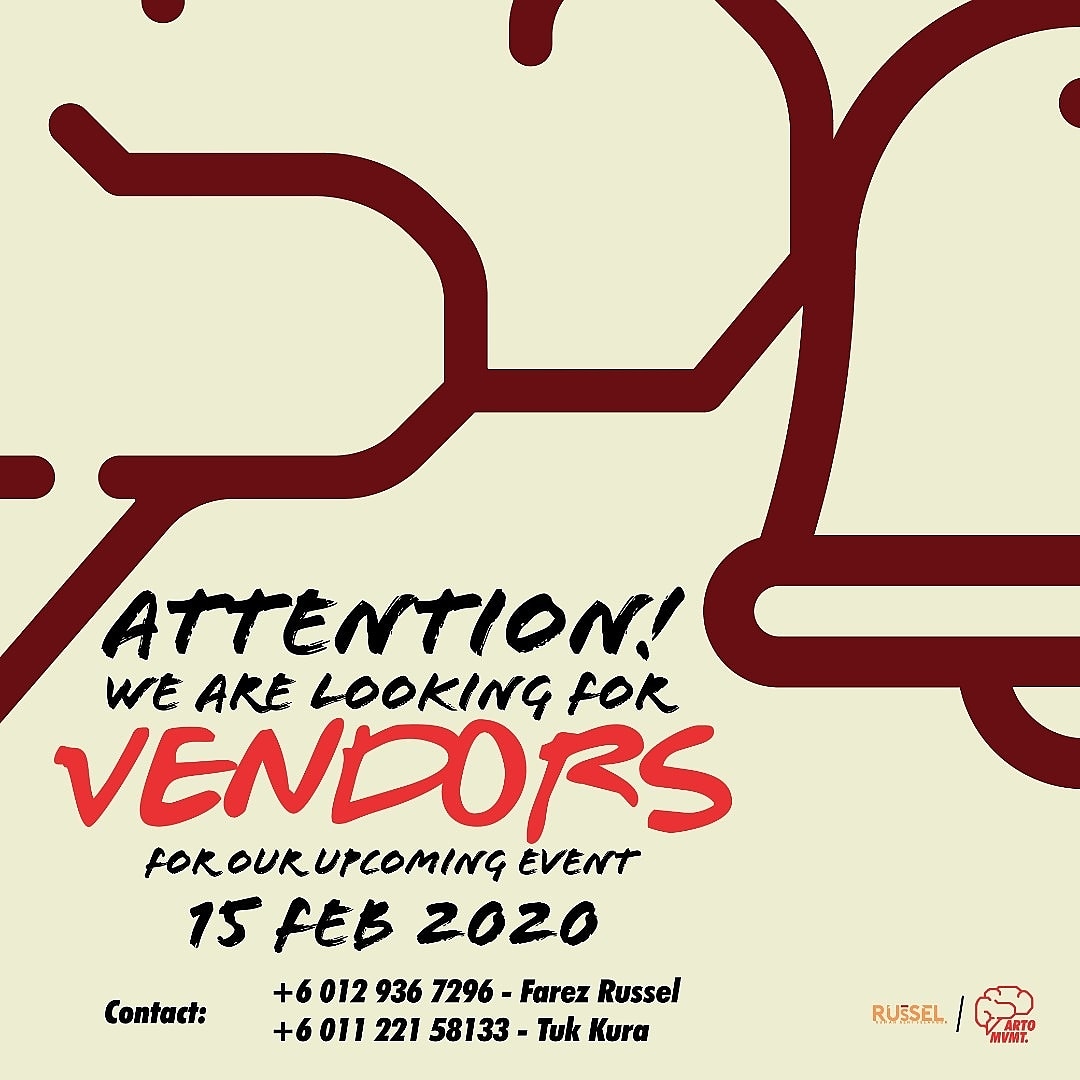 ARTOMovement's tweet photo. Hi! Kami sedang mencari vendor untuk turut serta bagi program ARToFest x Genta Kecil yang akan berlangsung pada 15hb Februari 2020 di Rumah Seni Selangor (@rumahseniselangor). Jika berminat, boleh hubungi nombor yang tertera di bawah.

#ARToFestxGentaKecil #ARToFest #ARTOturns10 https://t.co/xUQZrbcbXm