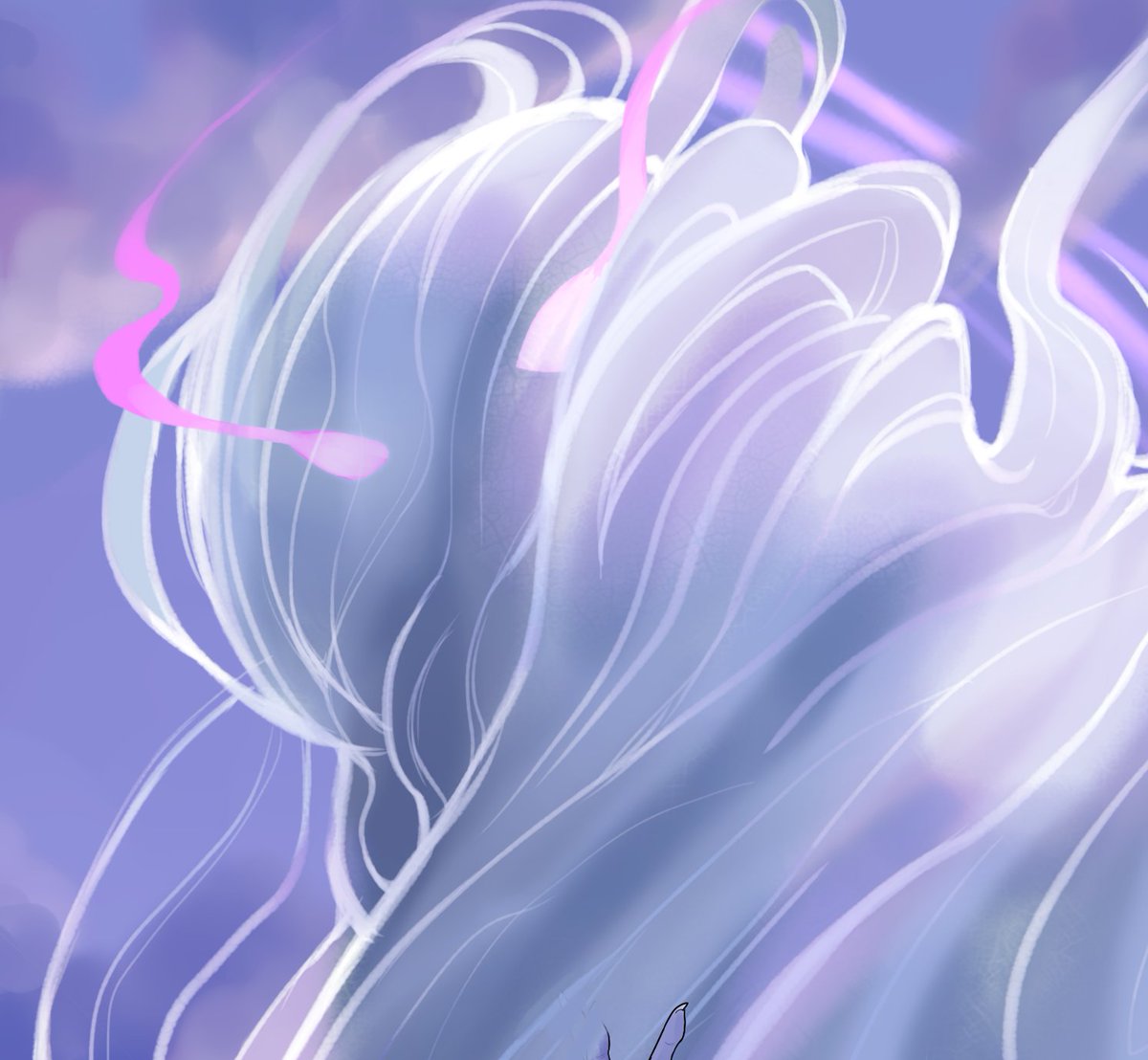 incomingtrouble's tweet photo. A gusty commission completed for @Goonygoon84  for @LittleSithGames  of her character , Xavrinear, and a wind elemental! Was a lot of fun, considering I rarely work with purple so heavily, lol. #Warcraft #draenei https://t.co/woANhlgxjA