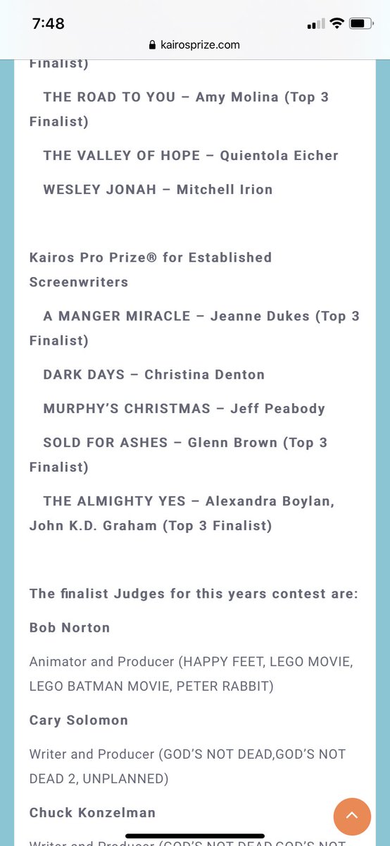 aboylan4's tweet photo. We are so honored and thrilled to be in the top 3 finalists for the @movieguide awards for best screenplay. #faith #hope #love #FamilyFriendly https://t.co/1vZnWUMhez