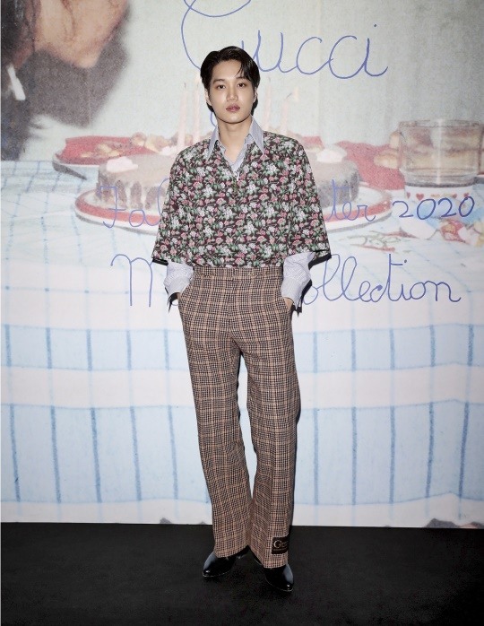 Kpop_Herald's tweet photo. Kai, the Gucci king 
@weareoneEXO https://t.co/4JcvnKpB3p