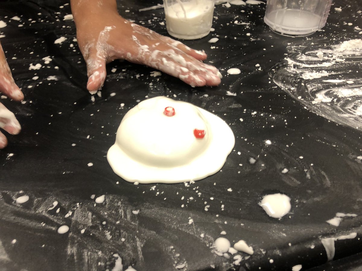 nicolehart1010's tweet photo. My STEM Club kids made snowmen out of Oobleck and had to decorate it before it melted! They loved it! #pauldingscience https://t.co/JJmBnXwkId