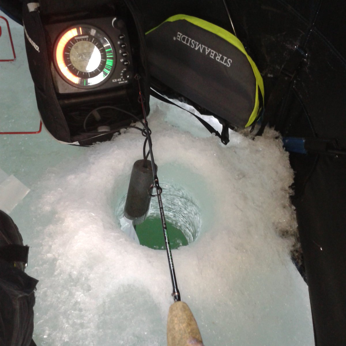 KristaFishes613's tweet image. This view warms my heart 💜🎣🇨🇦#Streamside #PredatorIceRods #humminbird #LadyAngler #GirlsWhoFish #HardWater2020