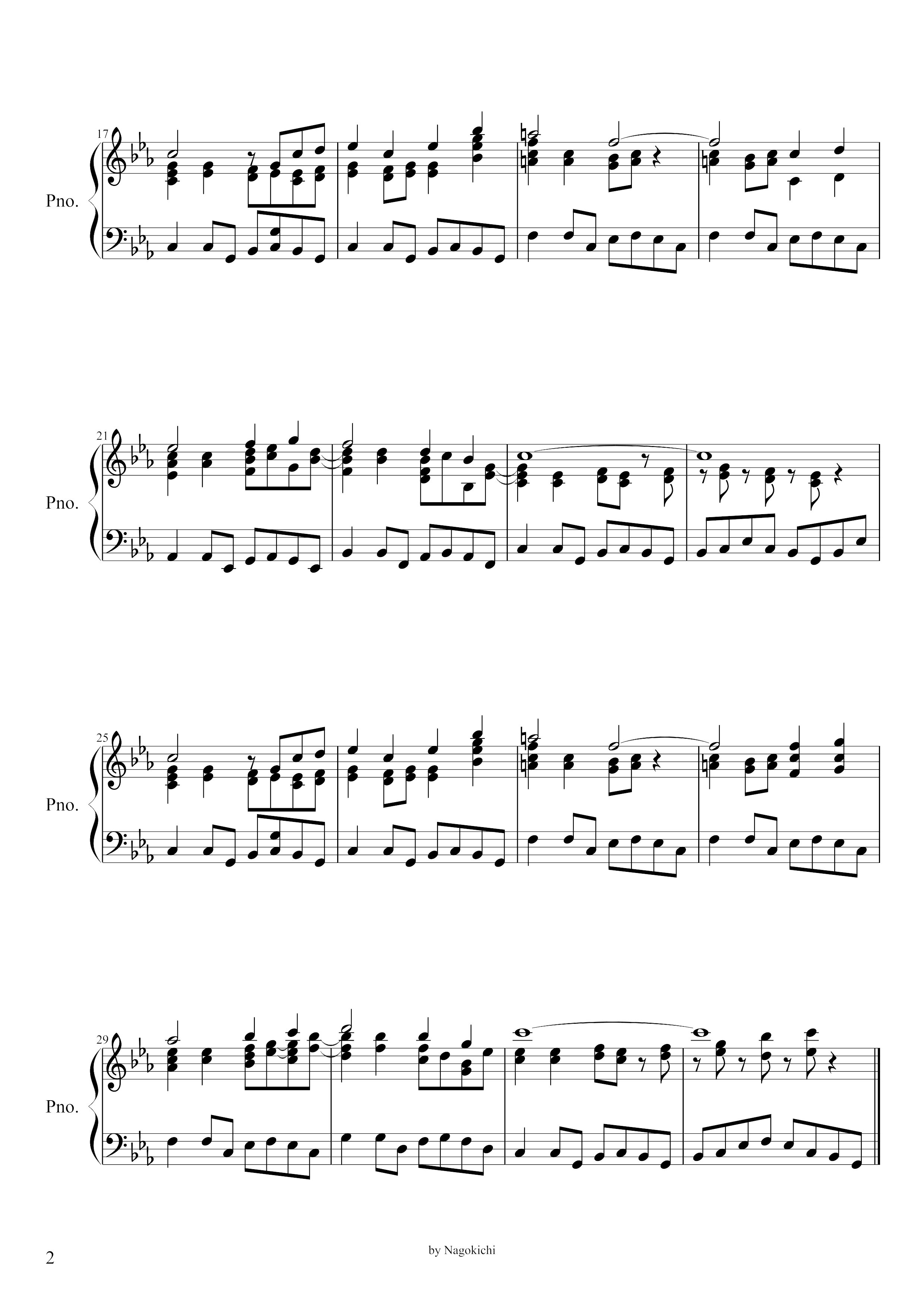 Nago Piano 携帯ゲームの曲は今が旬な気がするので 耳コピ楽譜をペタリしておきます 誰かピアノとブロスタ好きさんに弾いて貰えますように 難易度は高いので気長に練習してみてください メロディーとベースだけ弾いても 十分楽しいです