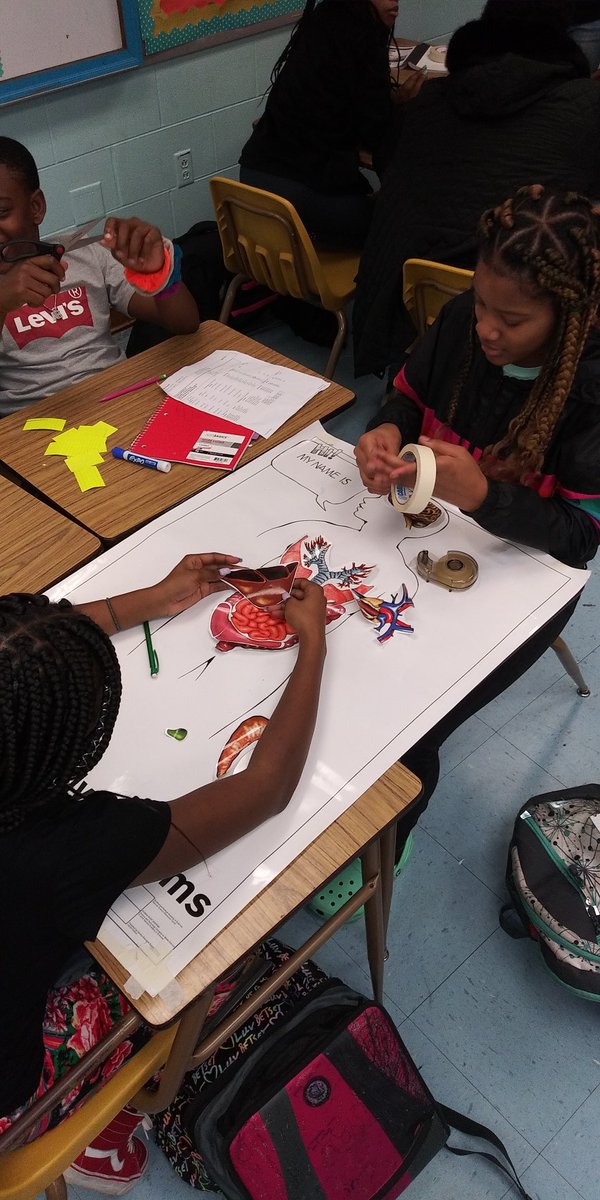 ScienceTerrell's tweet photo. Human body mapping inquiry activity with 7th graders. This was hilarious!! #AMSTIworks 
#hillcrestmspats https://t.co/ajMq6dv8RB