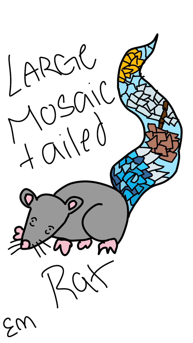 LARGE MOSAIC-TAILED RAT (Feb 19-Mar 20)-does everything for The Aesthetic-ART IS LIFE-hella creative-has about infinity projects going on at once-bad at finishing things u start-so many ideas!! so little time!!-never sleeps-can be kinda flaky  https://en.wikipedia.org/wiki/Large_mosaic-tailed_rat