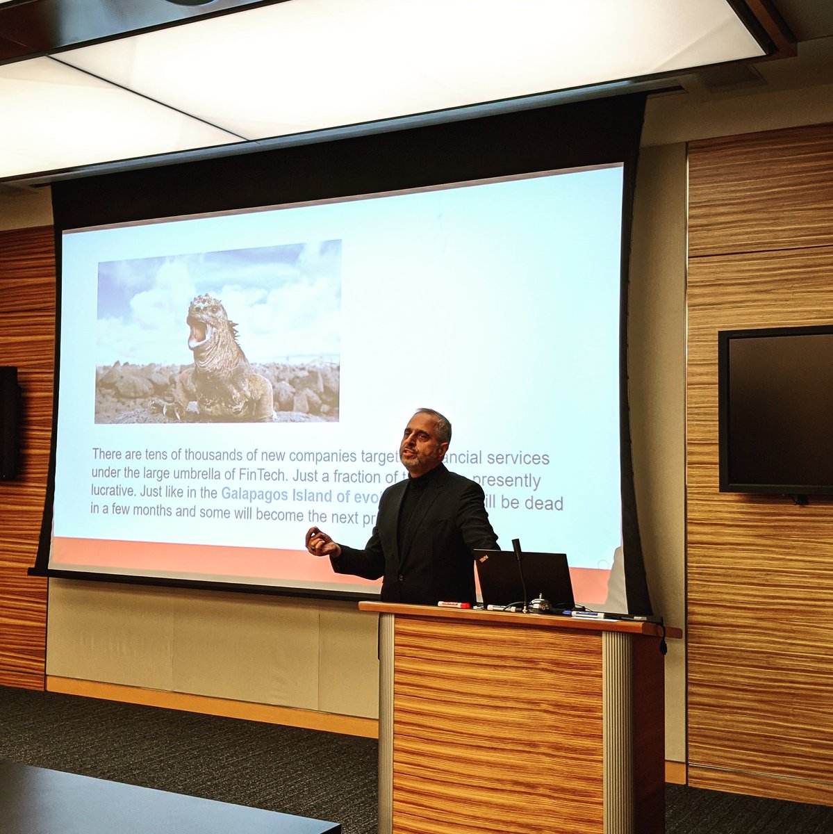 lshaanS's tweet photo. Our very own Seneca Fintech Faculty @neissan2002 Neissan Monadjem delivered a lightening talk on Blockchain and the Fintech Space at our @WorkhausLife social tonight. #senecafintech #senecabusiness #senecaproud #blockchain #fintech #entrepreneurship https://t.co/RBDRtRSIto